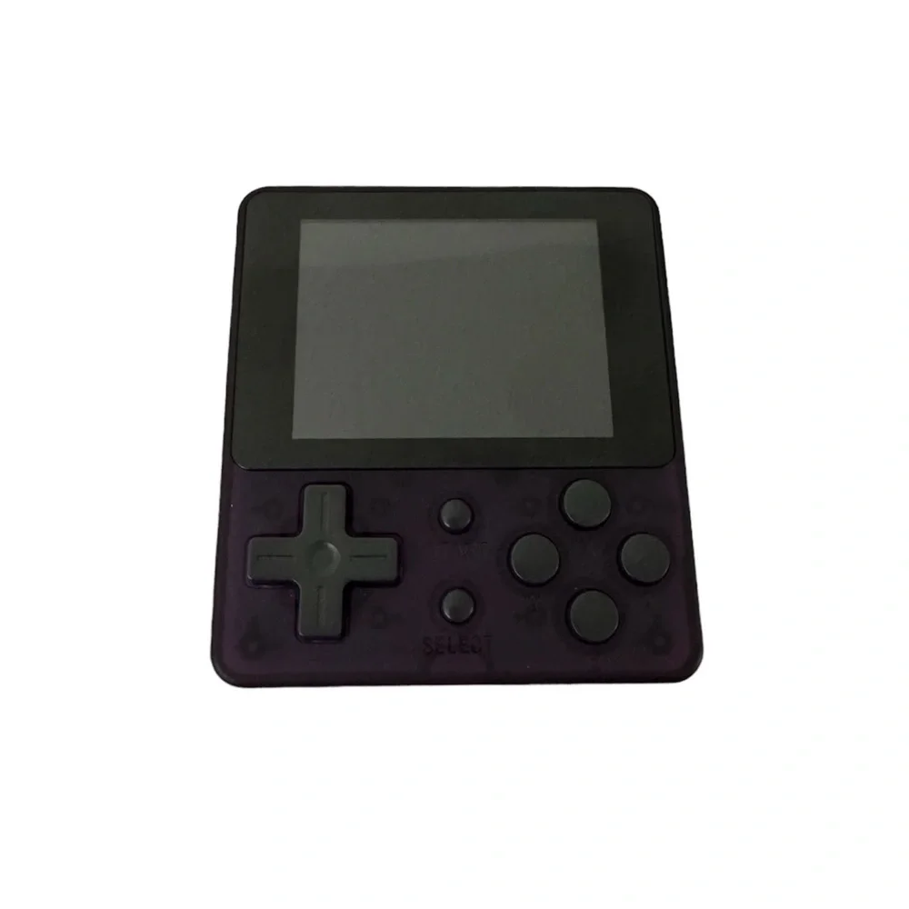 Retro 8-Bit Mini Video Game Console in Clear Purple